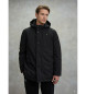 Blauer Parka à capuche amovible Chester noir