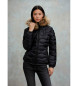 Blauer Piumino nero Aldie con finiture in pelliccia