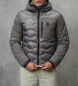 Blauer Manteau en duvet mixte Albert Grey avec garniture