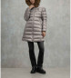 Blauer Veste longue en fourrure Kristin grise