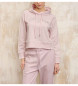 Blauer Pink Fayette zip hoodie med htte og lynls