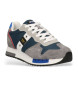 Blauer Sneakers in pelle grigia Queens01