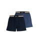 BOSS Pack 2 blaue Pyjama-Shorts