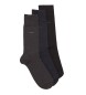 BOSS 3er-Pack Socken Schwarz, Marineblau, Grau