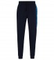 BOSS Pantalone Tuta a Righe e Logo Navy