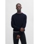 BOSS Maglione a collo alto blu navy