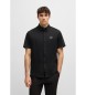 BOSS Camicia vestibilit regolare in jersey di cotone nero