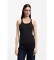 BOSS Czarna koszulka bez rękawów do pływania