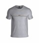 BOSS T-shirt grigia a righe con marchio