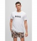 BOSS Vit T-shirt med kontraster