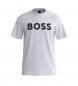 BOSS Hvid T-shirt med kontrastfarver