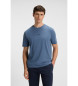 BOSS Blauw stretch katoenen T-shirt BOSS Blauw stretch katoenen T-shirt