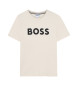 BOSS Beige t-shirt met korte mouwen