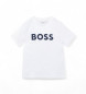 BOSS Hvid kortærmet t-shirt med logo