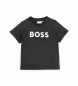 BOSS Kortrmet t-shirt med logo, sort