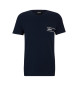 BOSS T-shirt com logótipo riscas azul-marinho