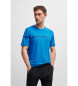BOSS T-shirt azul com riscas e logótipo