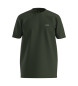 BOSS Stretchkatoenen regular fit T-shirt met contrasterend logogroen  