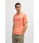 BOSS T-shirt laranja de corte regular