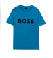 BOSS T-shirt Regular Knit blauw