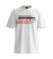 BOSS T-shirt med avslappnad passform i stretchmaterial med vit logotypdesign