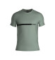 BOSS T-shirt slim en coton tricoté avec impression du logo vert