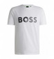 BOSS T-shirt com logótipo da fita branca