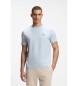 BOSS T-shirt em algodão elástico com pormenor do logótipo azul