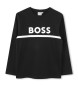 BOSS Schwarzes Langarm-T-Shirt