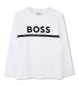 BOSS Langarm-T-Shirt wei 