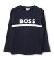 BOSS Langarm-T-Shirt in Marineblau