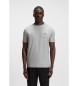 BOSS T-shirt avec logo gris contrast