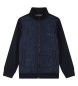 BOSS Cardigan en tissu mixte marine