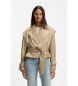 BOSS Kurzer Trenchcoat mit beigem Gürtel