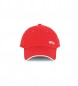 BOSS Odważna zakrzywiona czapka w kolorze czerwonym