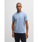 BOSS T-shirt con logo a contrasto blu