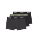 BOSS Conjunto 3 Cales boxer com logtipos na cintura preto, cinzento