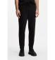 BOSS Pantalon droit avec passepoil noir