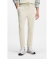 BOSS Pantalon droit avec passepoil beige