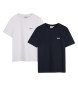 BOSS Lot de 2 T-shirts  manches courtes avec impression du logo en blanc et en bleu marine