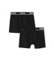 BOSS 2er-Set einfarbige Boxershorts schwarz