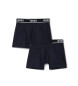 BOSS 2er-Set einfarbig marineblaue Boxershorts