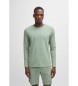 BOSS T-shirt homewear en coton extensible avec logo brodé vert