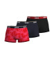 BOSS Pack 3 Boxers Power red, navy, black