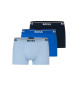 BOSS Förpackning med 3 blå Power-boxershorts