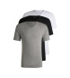BOSS Pack 3 T-shirts Blanc classique, noir, gris