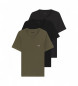 BOSS Lot de 3 gilets avec logos brods vert, marine, noir