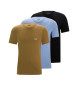 BOSS Pack 3 Camisetas Logo Bordado negro, verde, marino