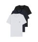 BOSS Pack 3 Camisetas RN Clásico negro, azul, blanco