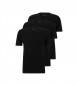 BOSS Pack 3 Camisetas RN Clásico negro